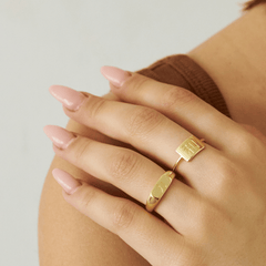 Happiness Oval Signet Ring