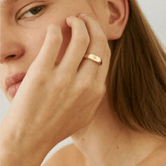 Happiness Minimal Signet Ring