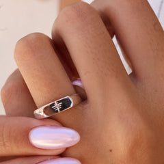 Happiness Minimal Signet Ring