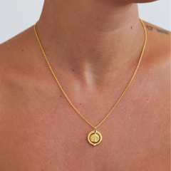 true Love Necklace 18K Gold plated  on Model