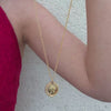 true Love Necklace 18K Gold plated  on Model Video